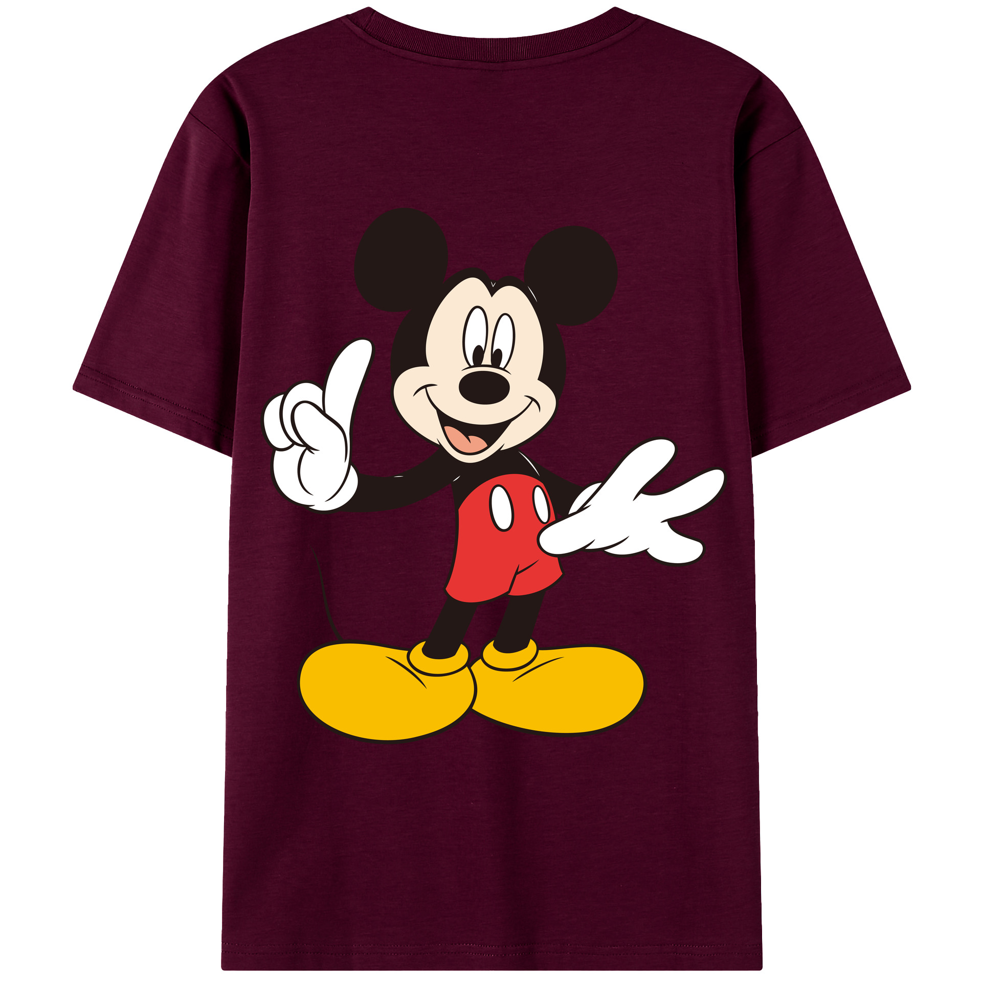 （画像用） ミッキーマウス Mickey Mouse レディース半袖Tシャツ(バックプリント)